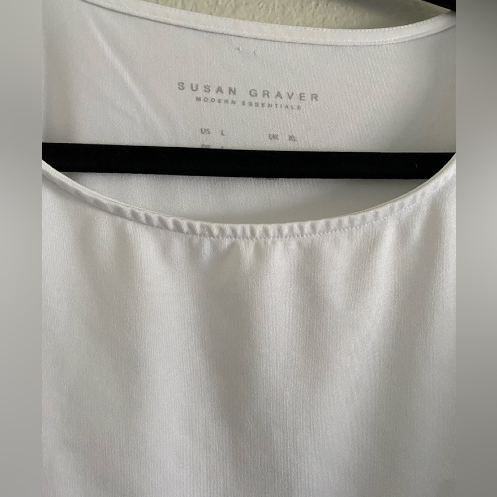 Susan Graver modern essentials liquid knit top White Shirt - Picture 4 of 4